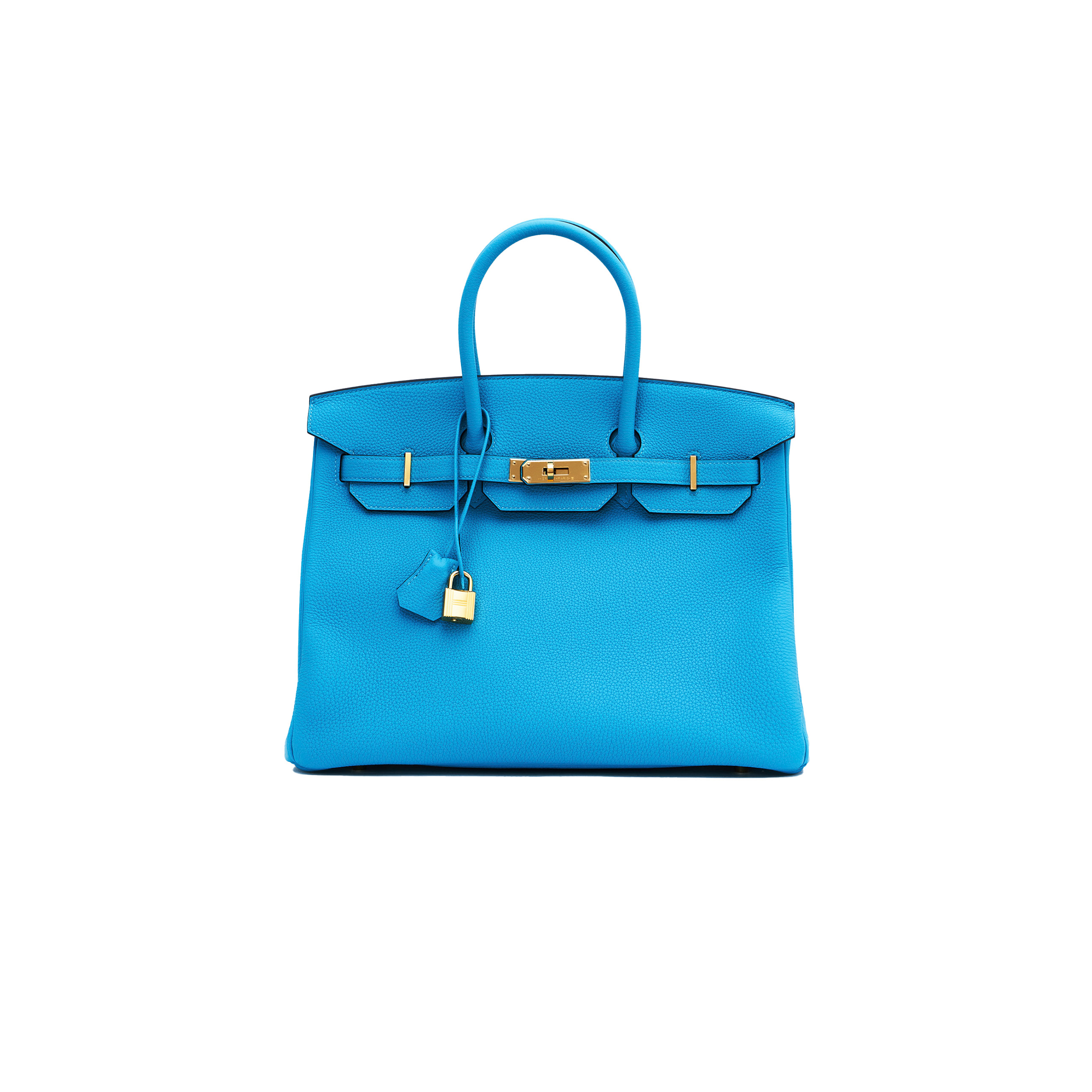 HERMÈS MASTER BIRKIN 25 TOGO LEATHER BLUE GOLD BUCKLE BAG MSBK2300910 (25*20*13cm)